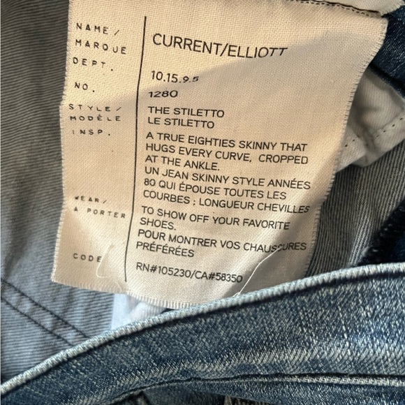 Current Elliott patchwork jeans sz26 - Picture 5 of 5